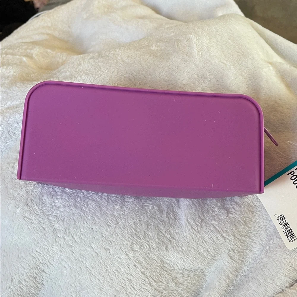 Purple or green silicone Pencil Pouch holds croc jibbetz shoe charms nwt